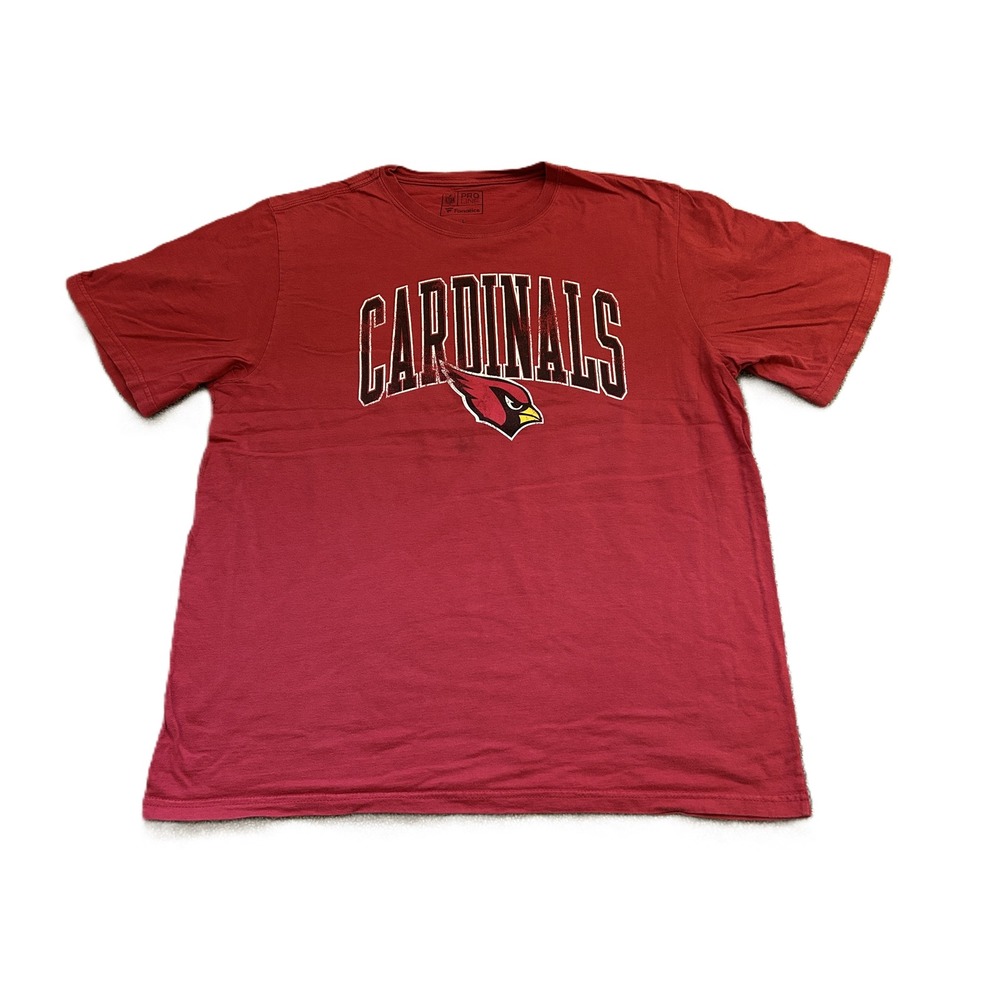 Fanatics NFL Pro Line Arizona Cardinals Mens Large Red Excellent Graphic T-Shirt